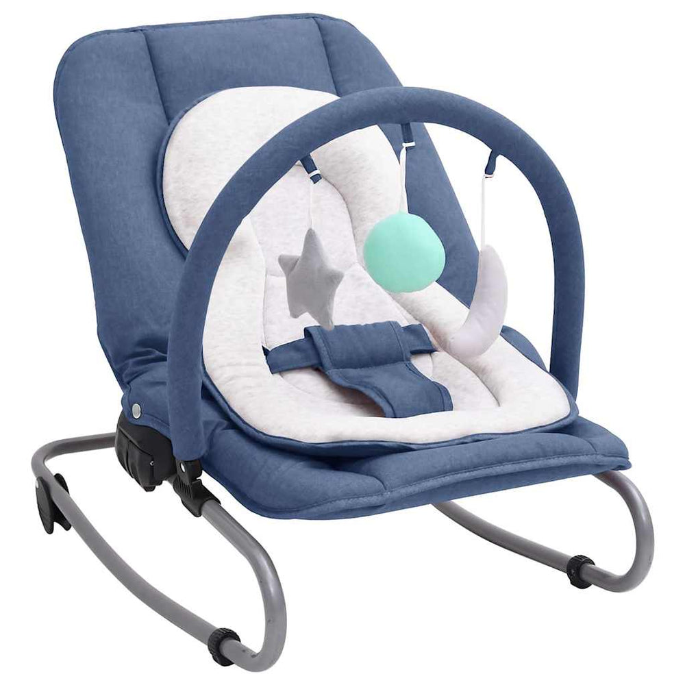vidaXL Baby Bouncer Navy Blue Steel