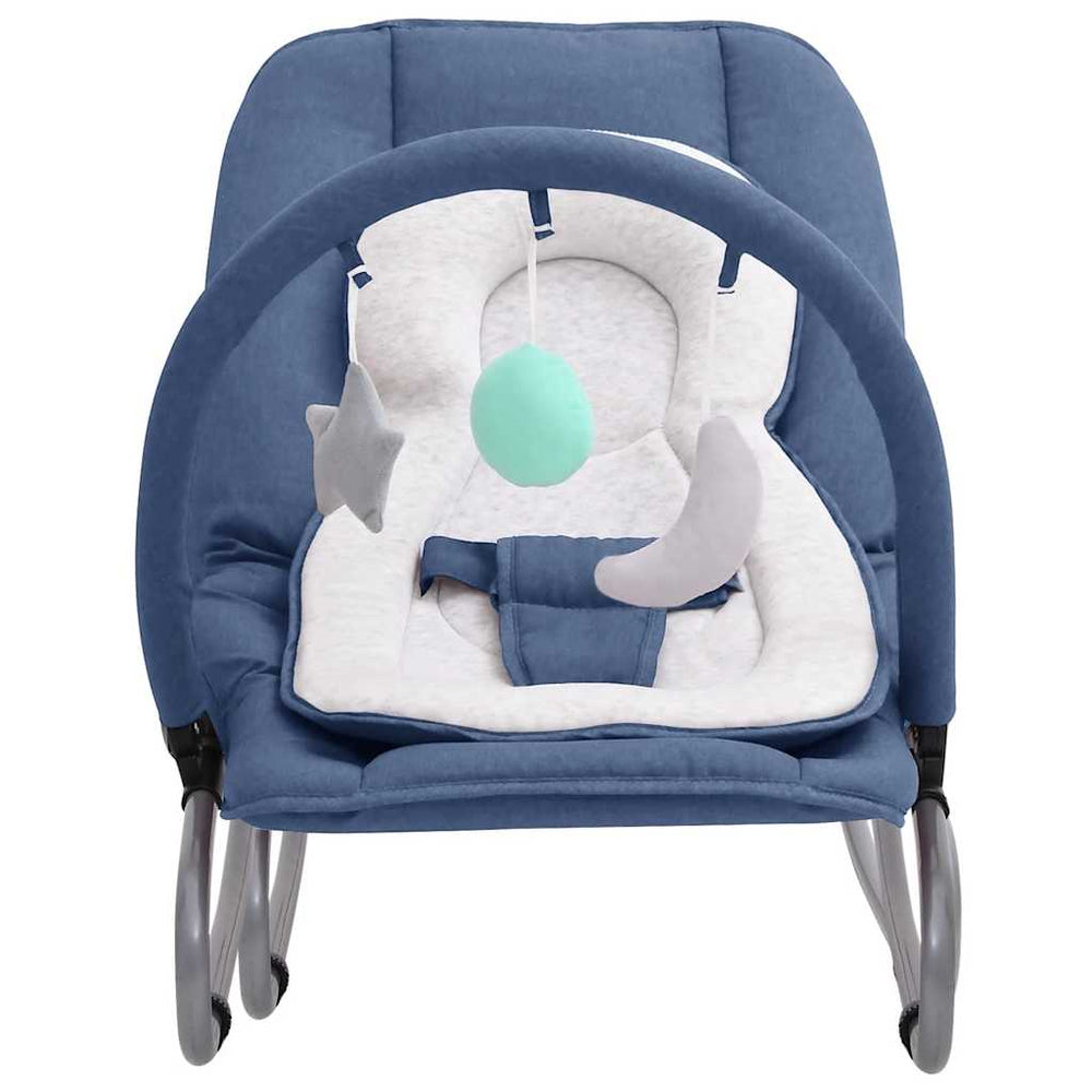 vidaXL Baby Bouncer Navy Blue Steel