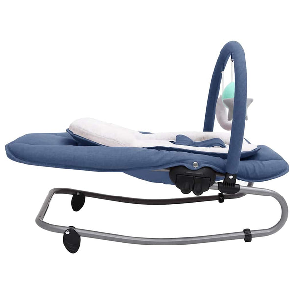 vidaXL Baby Bouncer Navy Blue Steel