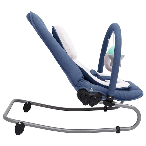 vidaXL Baby Bouncer Navy Blue Steel