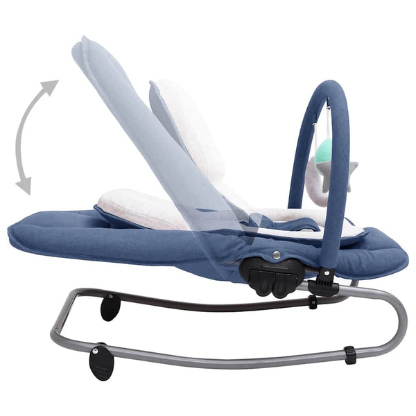 vidaXL Baby Bouncer Navy Blue Steel
