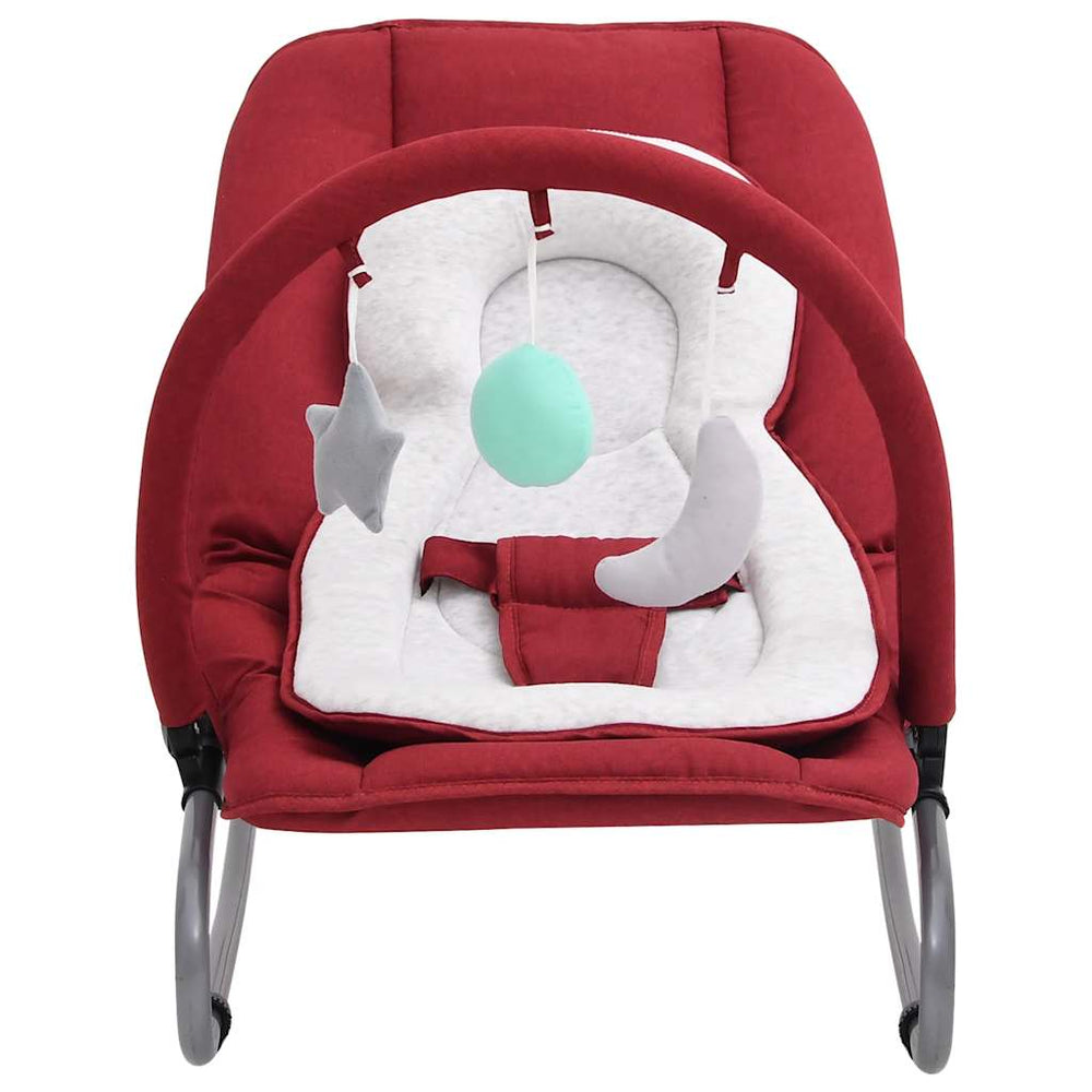 vidaXL Baby Bouncer Red Steel