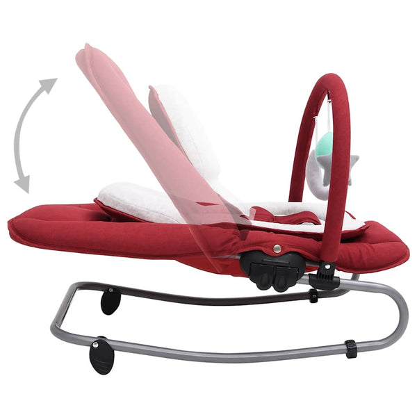 vidaXL Baby Bouncer Red Steel