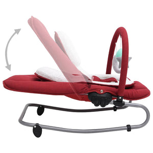 vidaXL Baby Bouncer Red Steel