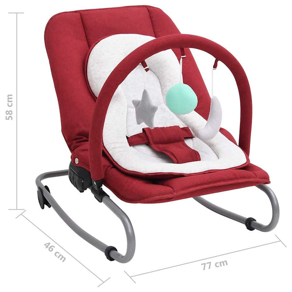 vidaXL Baby Bouncer Red Steel