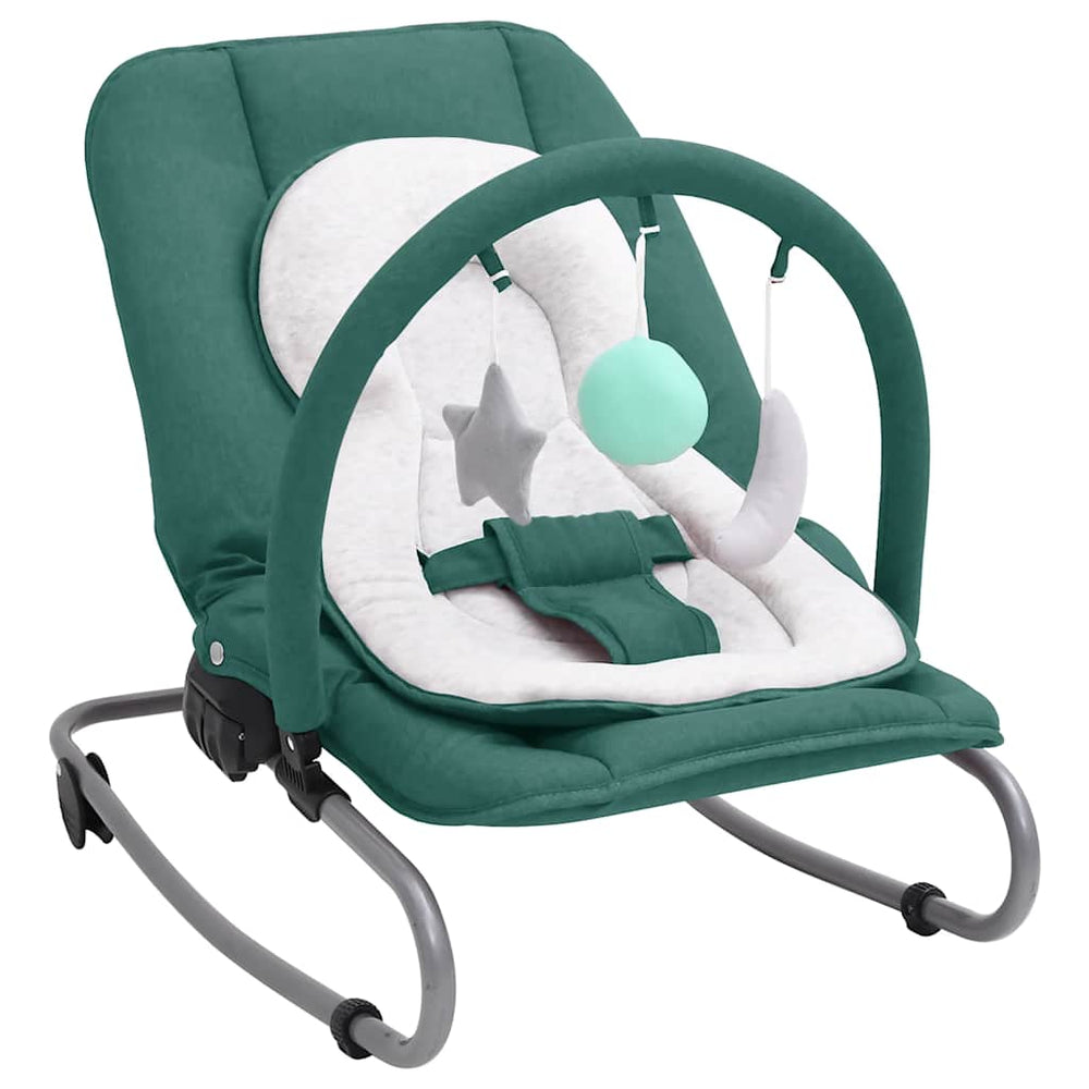 vidaXL Baby Bouncer Green Steel