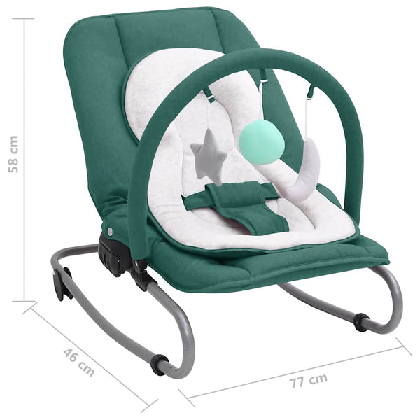 vidaXL Baby Bouncer Green Steel