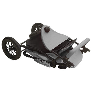 vidaXL Baby Stroller Light Grey Steel