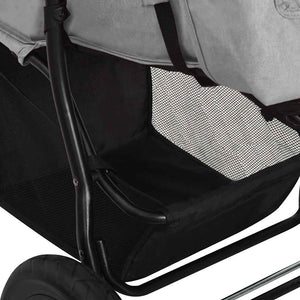 vidaXL Baby Stroller Light Grey Steel