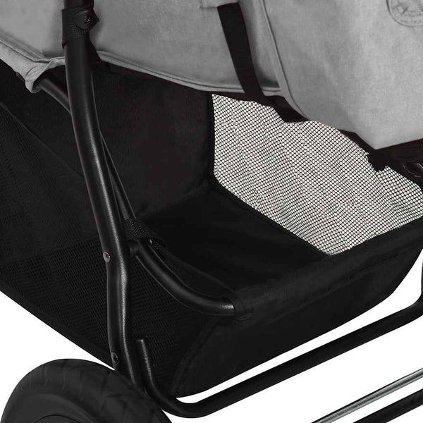 vidaXL Baby Stroller Light Grey Steel
