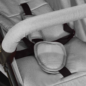 vidaXL Baby Stroller Light Grey Steel