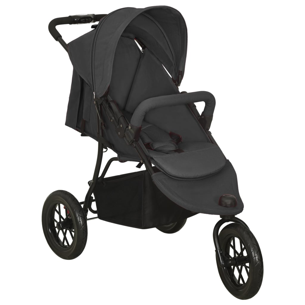 vidaXL Stroller Anthracite Steel