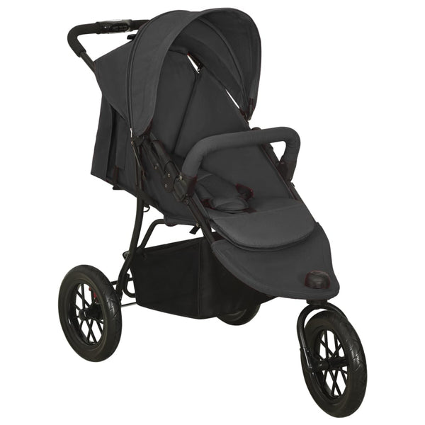 vidaXL Stroller Anthracite Steel