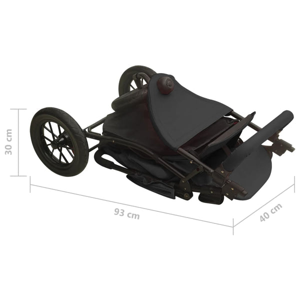 vidaXL Stroller Anthracite Steel