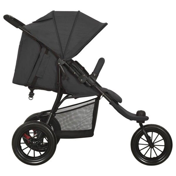 vidaXL Stroller Anthracite Steel