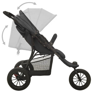 vidaXL Stroller Anthracite Steel