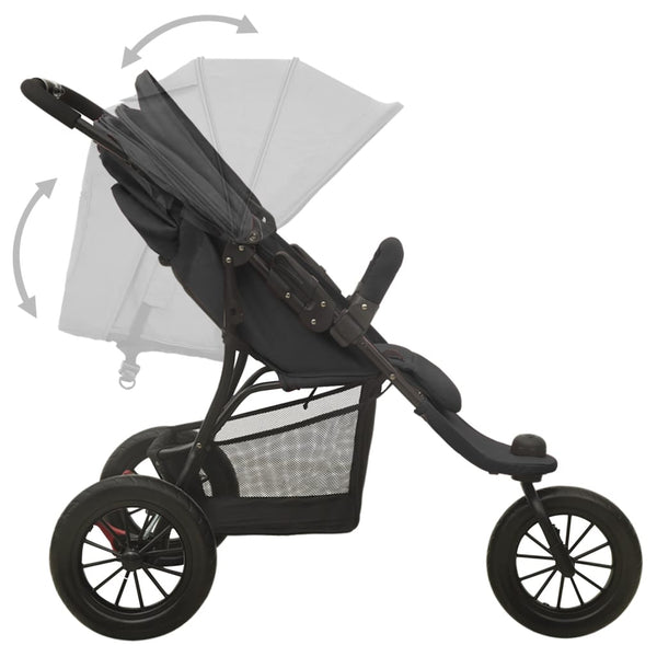 vidaXL Stroller Anthracite Steel