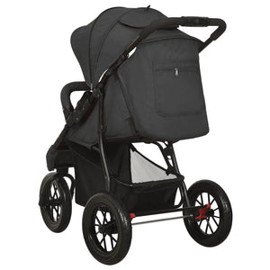 vidaXL Stroller Anthracite Steel