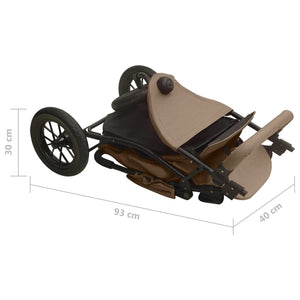 vidaXL Stroller Taupe Steel