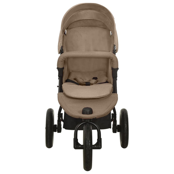 vidaXL Stroller Taupe Steel