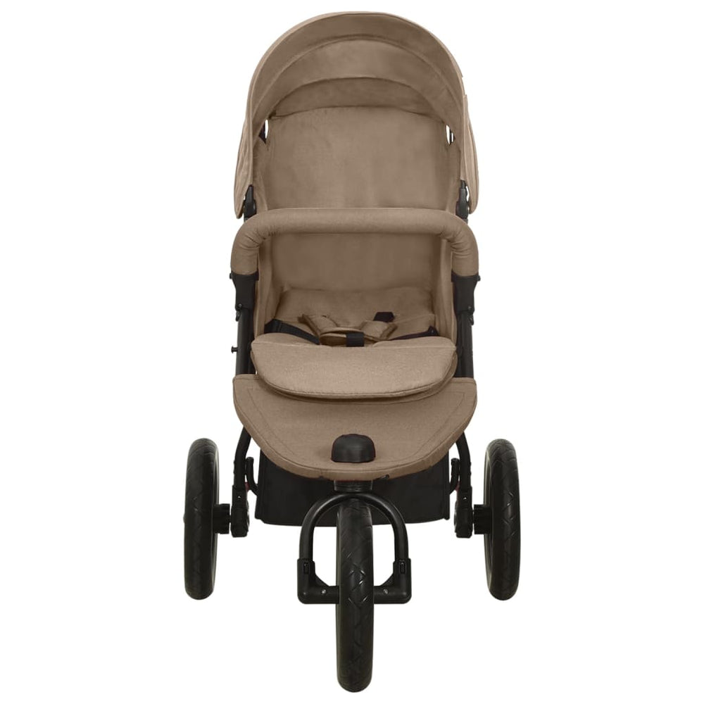 vidaXL Stroller Taupe Steel