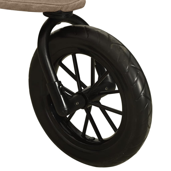 vidaXL Stroller Taupe Steel