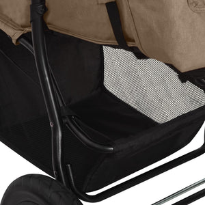 vidaXL Stroller Taupe Steel