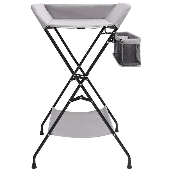 vidaXL Changing Table Light Gray Iron