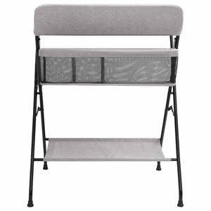 vidaXL Changing Table Light Gray Iron