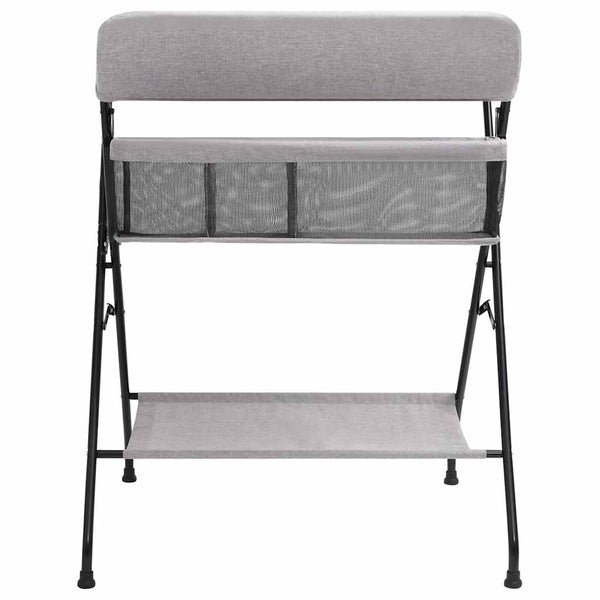 vidaXL Changing Table Light Gray Iron