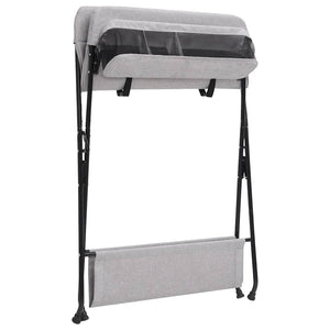 vidaXL Changing Table Light Gray Iron