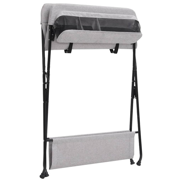 vidaXL Changing Table Light Gray Iron