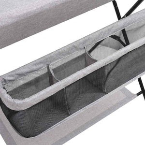 vidaXL Changing Table Light Gray Iron