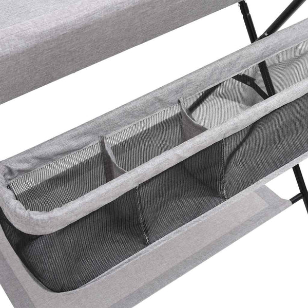 vidaXL Changing Table Light Gray Iron