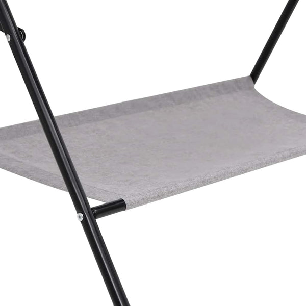 vidaXL Changing Table Light Gray Iron