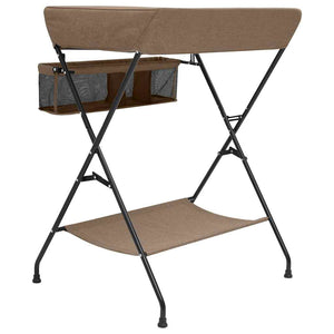 vidaXL Changing Table Taupe Iron