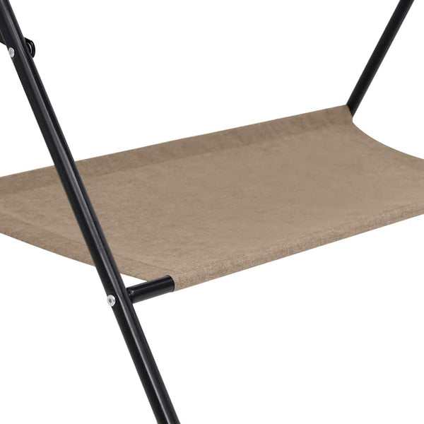 vidaXL Changing Table Taupe Iron