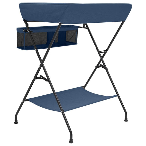 vidaXL Changing Table Navy Blue Iron