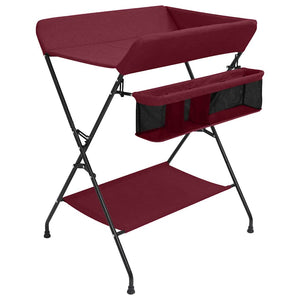 vidaXL Changing Table Red Iron
