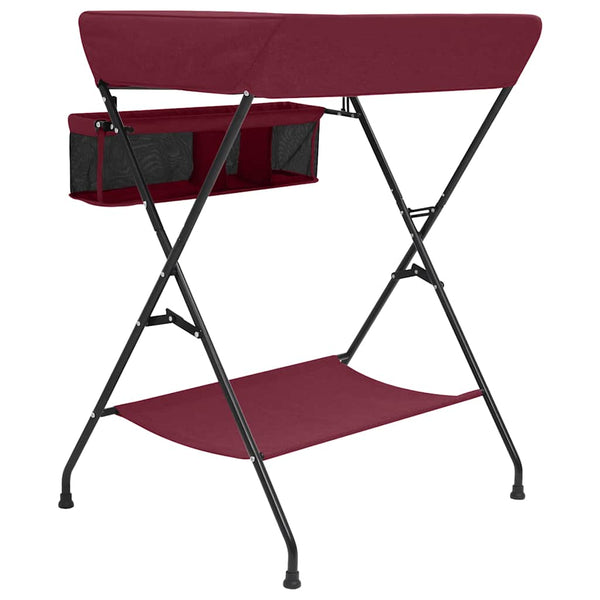 vidaXL Changing Table Red Iron