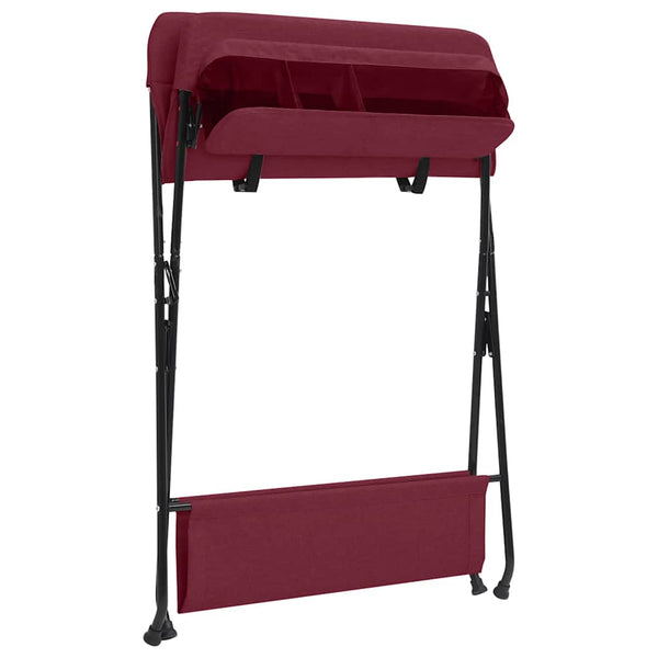 vidaXL Changing Table Red Iron
