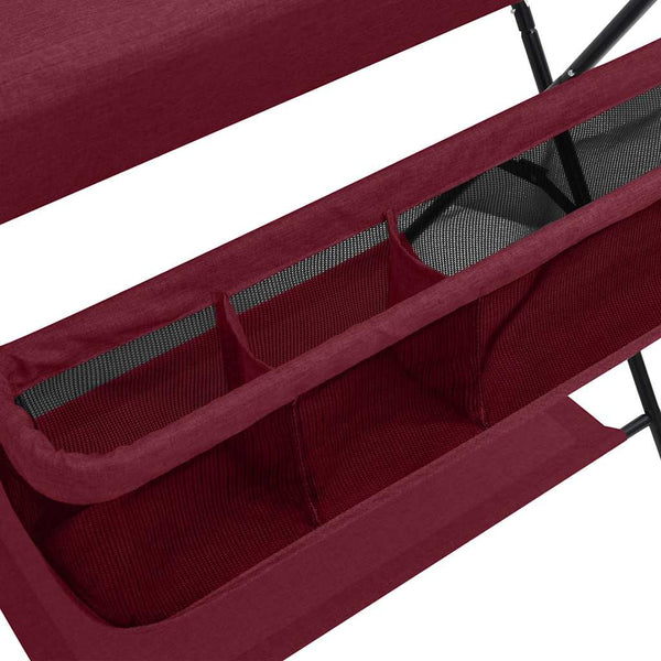 vidaXL Changing Table Red Iron