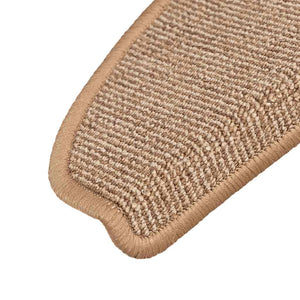 vidaXL Stair Mats 15 pcs. 65x21x4 cm Light Brown Semi-Circular Large