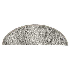 vidaXL Stair Mats 15 pcs. Light Gray 56x17x3 cm