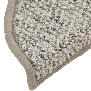 vidaXL Stair Mats 15 pcs. Light Gray 56x17x3 cm
