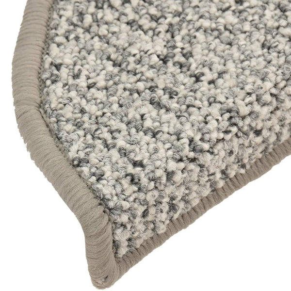 vidaXL Stair Mats 15 pcs. Light Gray 56x17x3 cm