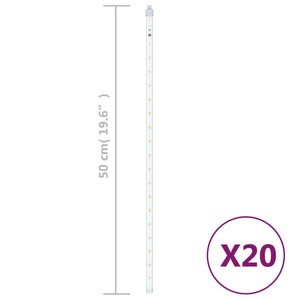 vidaXL LED Meteor Lights 20 pcs 50 cm Warm White 720 LEDs