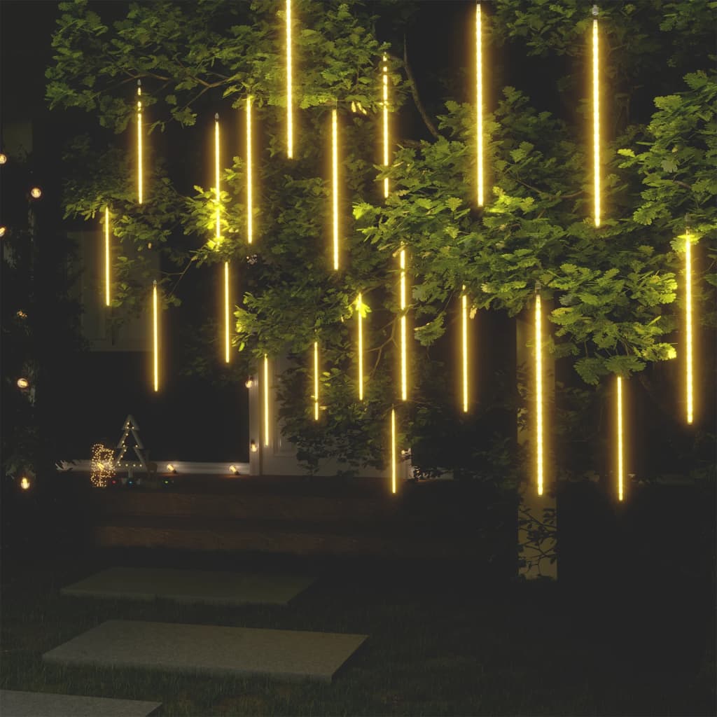 vidaXL LED Meteor Lights 20 pcs 50 cm Warm White 720 LEDs