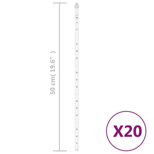 vidaXL LED Meteor Lights 20 pcs 50 cm Multicolored 720 LEDs