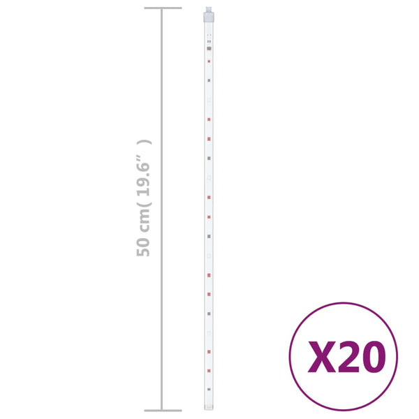 vidaXL LED Meteor Lights 20 pcs 50 cm Multicolored 720 LEDs